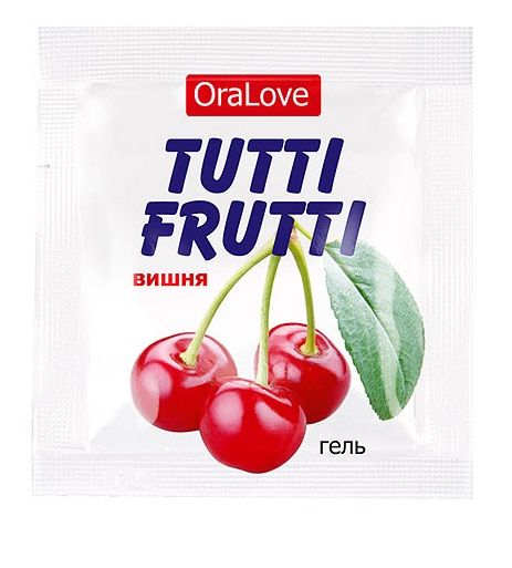 Пробник гель-смазки Tutti-frutti с вишнёвым вкусом - 4 гр. - Биоритм - купить с доставкой в Рубцовске