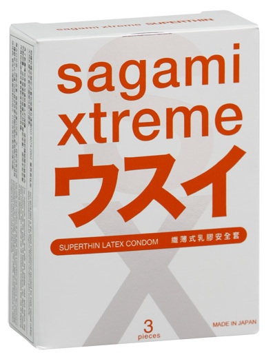 Ультратонкие презервативы Sagami Xtreme SUPERTHIN - 3 шт. - Sagami - купить с доставкой в Рубцовске