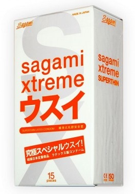 Ультратонкие презервативы Sagami Xtreme SUPERTHIN - 15 шт. - Sagami - купить с доставкой в Рубцовске