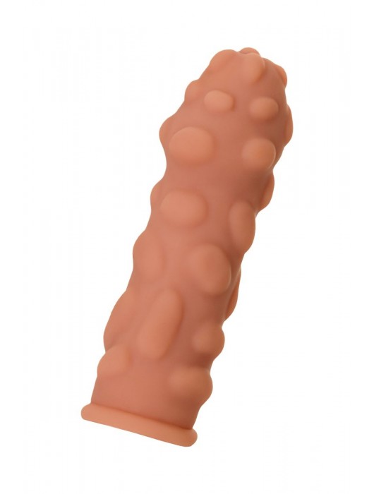 Телесная реалистичная насадка KOKOS Extreme Sleeve 11 с дополнительной стимуляцией - 12,7 см. - KOKOS - в Рубцовске купить с доставкой