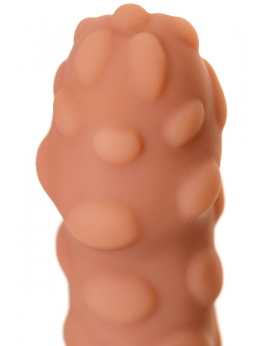 Телесная реалистичная насадка KOKOS Extreme Sleeve 11 с дополнительной стимуляцией - 12,7 см. - KOKOS - в Рубцовске купить с доставкой