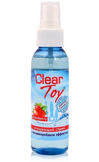 Очищающий спрей для игрушек CLEAR TOY Strawberry - 100 мл. - Биоритм - купить с доставкой в Рубцовске