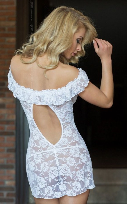 Сорочка с цветочным узором и воланом - SoftLine купить с доставкой