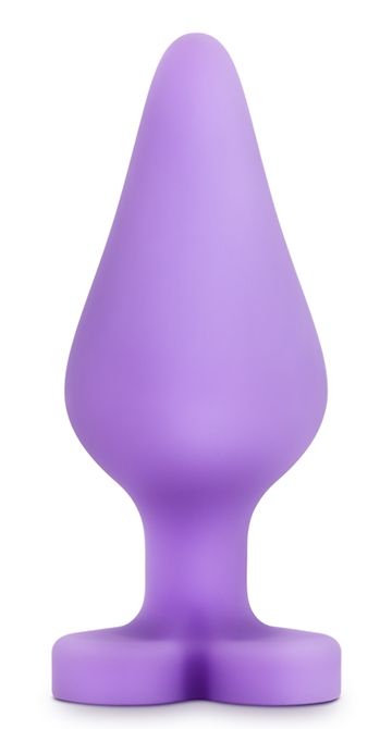 Фиолетовая анальная пробка Naughty Candy Heart Do Me Now - 8,9 см. - Blush Novelties - купить с доставкой в Рубцовске