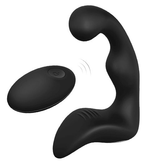 Черный вибромассажер простаты REMOTE BOOTY PLEASER - Dream Toys - в Рубцовске купить с доставкой