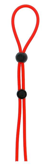 Красное лассо на пенис с двумя бусинами STRETCHY LASSO CAGE - Dream Toys - в Рубцовске купить с доставкой