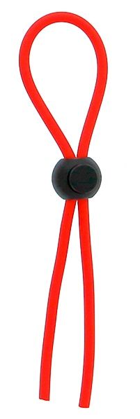 Красное эрекционное лассо с одной бусинкой-утяжкой STRETCHY THICK LASSO - Dream Toys - в Рубцовске купить с доставкой