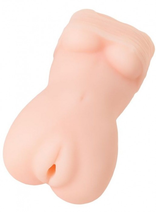 Телесный мастурбатор в виде женской фигурки - Toyfa Basic - в Рубцовске купить с доставкой