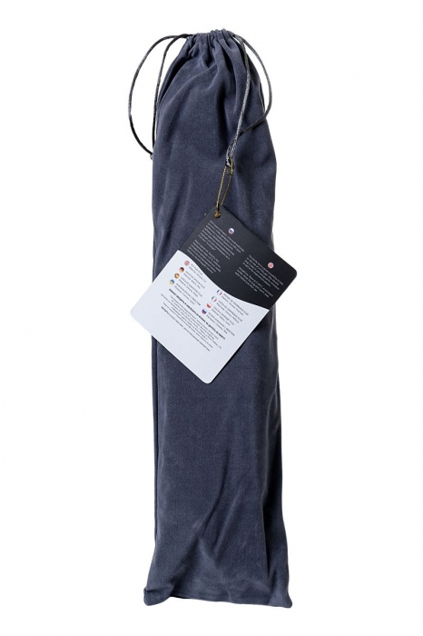 Черная анальная втулка с хвостом чернобурой лисы - размер М - POPO Pleasure