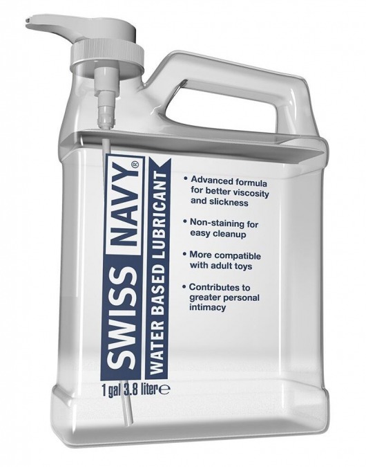 Канистра лубриканта Swiss Navy Water Based Lube на водной основе - 3,8 л. - Swiss navy - купить с доставкой в Рубцовске