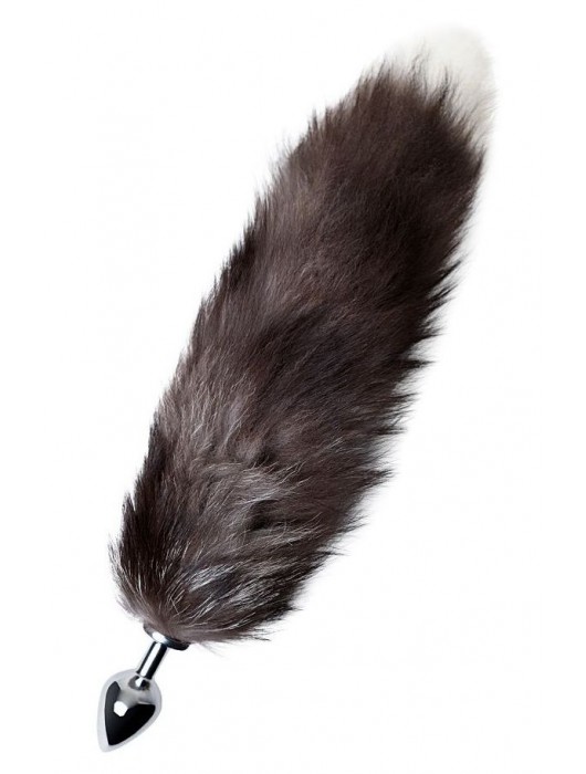 Серебристая металлическая анальная втулка с хвостом чернобурой лисы - размер S - ToyFa - купить с доставкой в Рубцовске