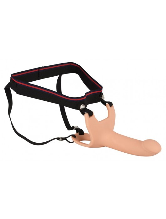 Силиконовый полый страпон на ремнях Silicone Strap-on - 16 см. - Orion - купить с доставкой в Рубцовске