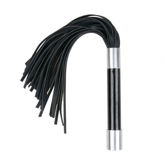 Черная плеть Easytoys Flogger With Metal Grip - 38 см. - Easy toys - купить с доставкой в Рубцовске