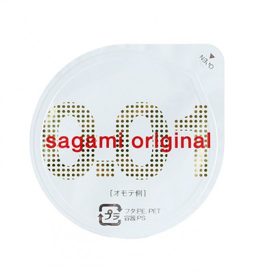 Супертонкий презерватив Sagami Original 0.01 - 1 шт. - Sagami - купить с доставкой в Рубцовске