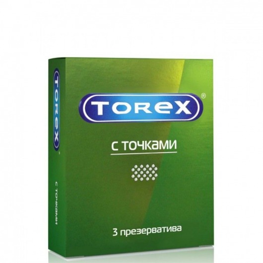 Текстурированные презервативы Torex  С точками  - 3 шт. - Torex - купить с доставкой в Рубцовске
