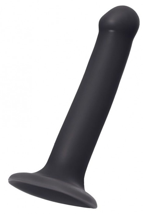 Черный фаллос на присоске Silicone Bendable Dildo M - 18 см. - Strap-on-me - купить с доставкой в Рубцовске