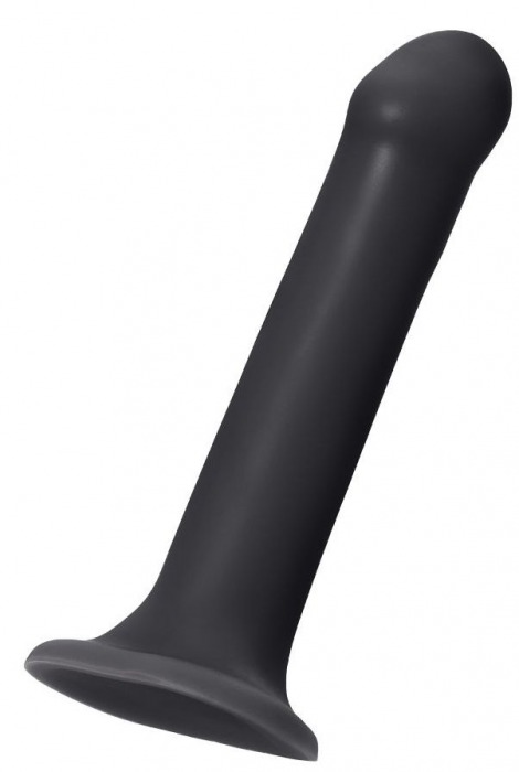 Черный фаллос на присоске Silicone Bendable Dildo XL - 20 см. - Strap-on-me - купить с доставкой в Рубцовске