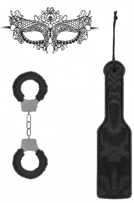 Черный игровой набор Introductory Bondage Kit №4 - Shots Media BV - купить с доставкой в Рубцовске