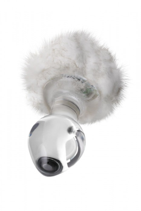 Стеклянная анальная втулка с хвостиком - 9,5 см. - Sexus - купить с доставкой в Рубцовске