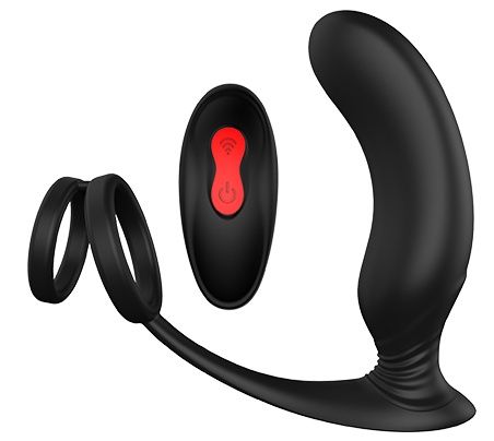 Черный массажер простаты REMOTE P-PLEASER - Dream Toys - в Рубцовске купить с доставкой