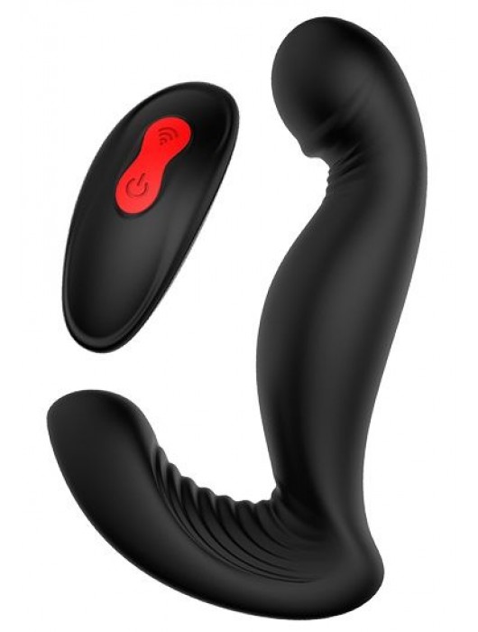 Черный вибромассажер простаты SWIRLING P-PLEASER - Dream Toys - в Рубцовске купить с доставкой