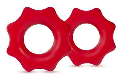 Набор из 2 красных фигурных эрекционных колец NUTZ - Blush Novelties - в Рубцовске купить с доставкой