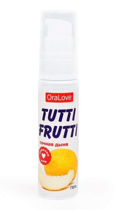 Гель-смазка Tutti-frutti со вкусом сочной дыни - 30 гр. - Биоритм - купить с доставкой в Рубцовске