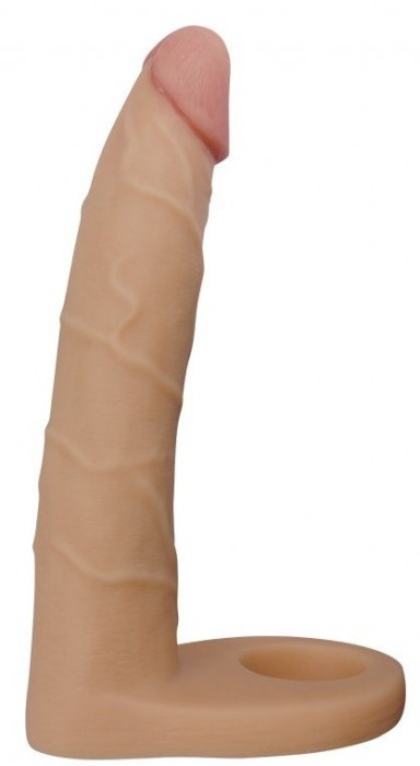 Телесная насадка-фаллоимитатор для двойного проникновения - 17 см. - Lovetoy - купить с доставкой в Рубцовске