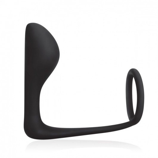 Стимулятор простаты с фиксацией эрекционным кольцом Prostate Gear - BlueLine - в Рубцовске купить с доставкой