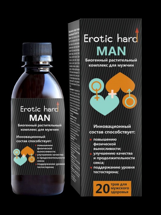 Мужской биогенный концентрат для усиления эрекции Erotic hard Man - 250 мл. - Erotic Hard - купить с доставкой в Рубцовске
