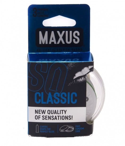 Классические презервативы в пластиковом кейсе MAXUS Classic - 3 шт. - Maxus - купить с доставкой в Рубцовске