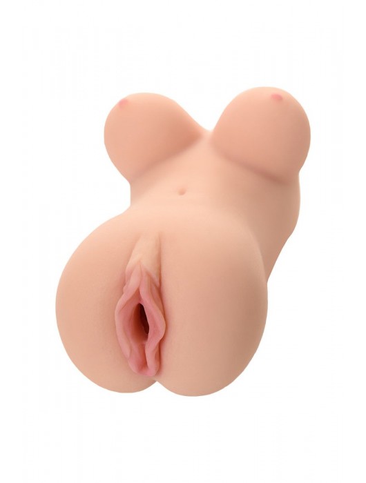 Телесный вибромастурбатор-вагина Clara OnaHole с имитацией груди - KOKOS - в Рубцовске купить с доставкой