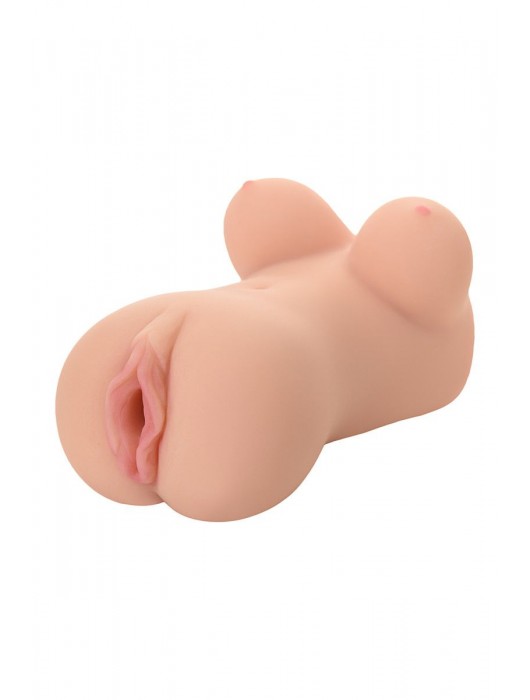 Телесный вибромастурбатор-вагина Clara OnaHole с имитацией груди - KOKOS - в Рубцовске купить с доставкой