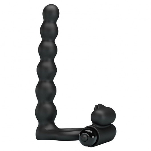 Черная насадка для двойной стимуляции Hercules Penis Sheath III - 15,3 см. - Baile - купить с доставкой в Рубцовске