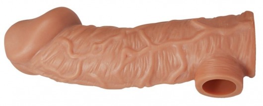 Телесная насадка на фаллос с фиксацией мошонки EXTREME SLEEVE - 15,6 см. - KOKOS - в Рубцовске купить с доставкой