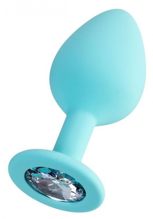 Мятная анальная втулка Brilliant с прозрачным кристаллом - 8 см. - ToyFa - купить с доставкой в Рубцовске