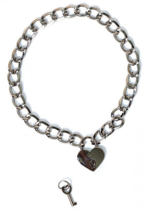 Серебристый ошейник Embrace с ключиком - Lola Games - купить с доставкой в Рубцовске