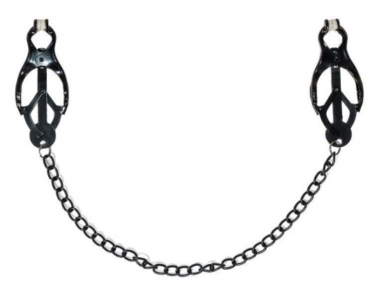 Зажимы на соски Darkside с цепочкой - Lola Games - купить с доставкой в Рубцовске