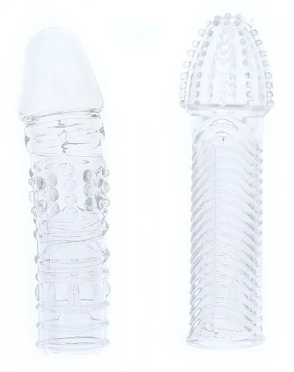 Комплект из 2 прозрачных насадок на пенис PENIS EXTENDER PACK - Dream Toys - в Рубцовске купить с доставкой