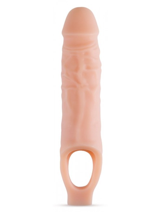 Телесный реалистичный фаллоудлинитель 9 Inch Silicone Cock Sheath Penis Extender - 22,86 см. - Blush Novelties - в Рубцовске купить с доставкой