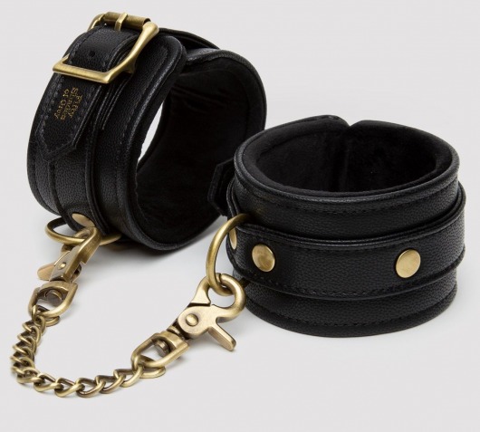 Черные оковы на ноги Bound to You Faux Leather Ankle Cuffs - Fifty Shades of Grey - купить с доставкой в Рубцовске