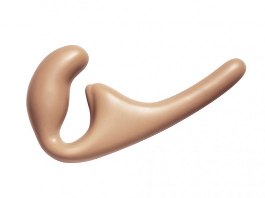 Бежевый безремневой страпон Seduction - 20,5 см. - Lola Games - купить с доставкой в Рубцовске
