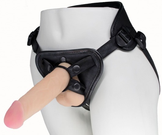 Пояс харнесс BEST UNI strap с 2 насадками - 18 и 22 см. - LOVETOY (А-Полимер) - купить с доставкой в Рубцовске