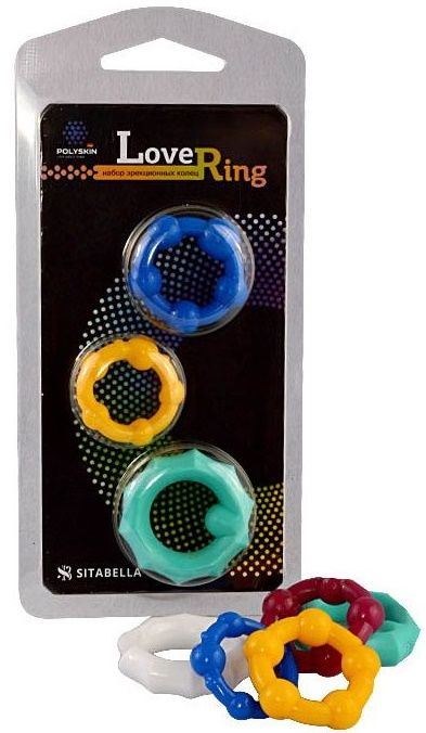 Набор из 3 цветных эрекционных колец Love Ring - Sitabella - в Рубцовске купить с доставкой