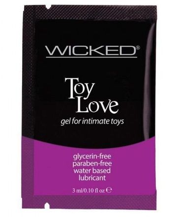 Лубрикант на водной основе для использования с игрушками WICKED Toy Love - 3 мл. - Wicked - купить с доставкой в Рубцовске