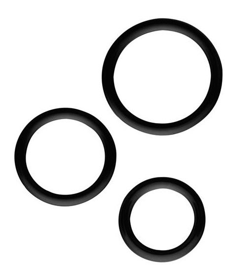 Набор из 3 эрекционных колец SILICONE COCKRINGS - Dream Toys - в Рубцовске купить с доставкой