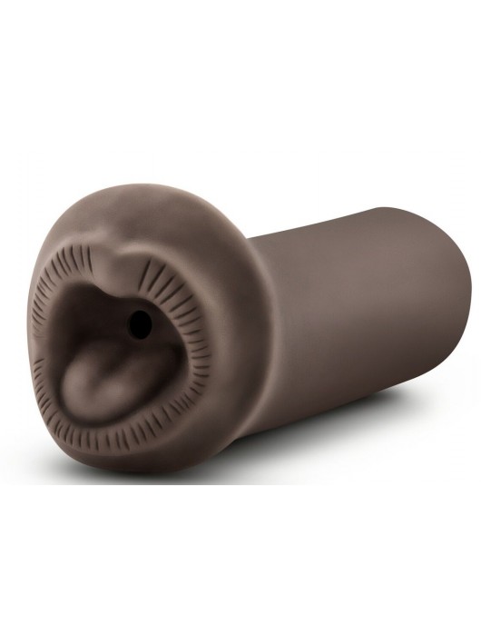 Коричневый мастурбатор-ротик Naughty Nicole - Blush Novelties - в Рубцовске купить с доставкой