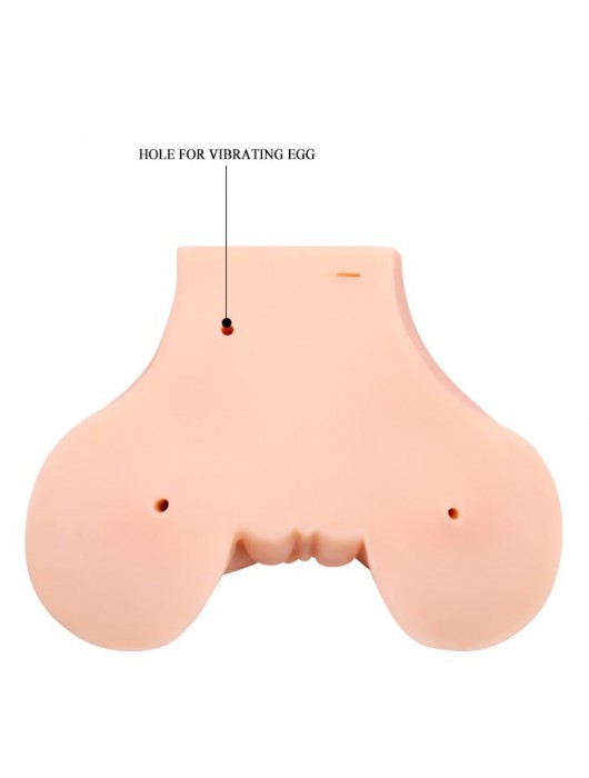 Телесная вибровагина Julie с 2 рабочими отверстиями - Baile - в Рубцовске купить с доставкой