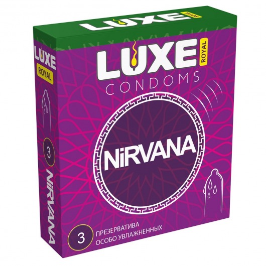 Презервативы с увеличенным количеством смазки LUXE Royal Nirvana - 3 шт. - Luxe - купить с доставкой в Рубцовске