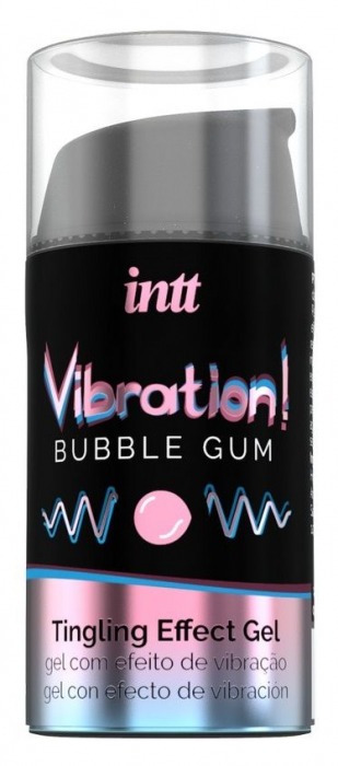 Жидкий интимный гель с эффектом вибрации Vibration! Bubble Gum - 15 мл. - INTT - купить с доставкой в Рубцовске
